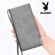 Sangji Playboy Wallet Herren Langer neuer Stil Handtasche Reißverschluss Brieftasche Kartentasche Dad Ehemann Clutch Herren grau Paaz9731-0h