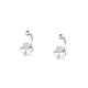 DL 1998 Fat Donglai same style platinum earrings PT950 platinum four-leaf clover female ear piercing earrings screw twist ear bone nail 2 platinum four-leaf clover ear hook