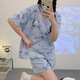 Jingpufei großer dünner Cartoon-Pyjamas für Frauen im Sommer kurzärmelig süße Hauskleidung kann außerhalb von Guangzhou dreizehn 683 Schlafhund 2xl [vorgeschlagen 125-150jin [Jin gleich 0,5 kg]] getragen werden.