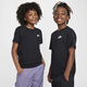 Nike (Nike) Camisetas oficiales de niños y niñas Big Children's para Autumn Pure Cotton Casual Classic Bordery Cotton FZ5177 844 Apricot Harina 160 XL