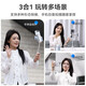 优篮子【新品】蓝牙手柄三脚架手持横竖拍摄影摄像三合一手机自拍杆桌面手机冷靴拓展补光灯便携支架 【白色】JJ02 可拉伸手柄三脚架
