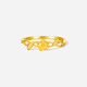 Saturday Lucky Yellow 18K Gold Ring Female Flower Birthday Gift C0114758 No. 10