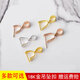 DL 1998 platinum buckle 18k gold jade pendant gold pendant Hetian jade Au750 golden necklace white l white single needle pendant buckle