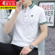 
Woodpecker lapel short-sleeved T-shirt men's POLO Paul shirt trendy brand summer business casual youth wear collar clothes qy686 white M 100-120Jin[Jin equals 0.5 kg]