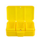 YUYONGJI Shake Three Shake Sticky Powder Box Strong Magnetic Sticky Rice Box Empty Hook Fishing Bait Box Sticky Rice Plate Sticky Powder Tray Fishing Bait Fishing Gear Set Yellow Sticky Powder Box + Ground Plug