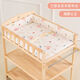Jiaojing Baby Windel Tisch Multifunktionaler Betriebstisch Windel Tisch Massivholz lackfrei Baby Pflege Tisch BB Neugeborene Babybett Multifunktionale Windel Tisch (dreischichtige Vollmassivholz + Domi-Bär-Baumwollpolster