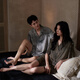 Shaqian 2025 new short-sleeved couple pajamas summer cool modal cotton men's home wear women's suit high-end