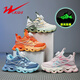 Zapatos para niños de doble estrella para zapatos para niños de niños de 6 a 12 años primavera y otoño 2025 zapatos deportivos nuevos para niños malla transpirable zapatos luminosos de cielo azul [malla] 35 tamaño interior de 22.4 pies de largo 21.4