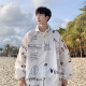 Chang Luzhu [1390 people praised] outdoor ice silk sunscreen clothes men's summer ultra-thin loose casual jacket Korean style trend Red FS2973 L
