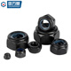 GUWANJI non-metal insert hexagonal locking nut stainless steel anti-loosening self-locking nut M3 200 pieces/pack 304 black nylon