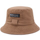 Bolsro Summer Summer Sombrero de pescador de doble cara Protección solar Sol Gombado Sol Hombres y mujeres El mismo estilo Sombrero plegable Sombrero Gris claro de 58 cm