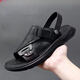 
Spider King Sandals Men's Sandals New Summer Soft Soft Leather Casual Beach Shoes Spider 9922 Khaki 44