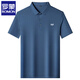Romon (Romon) Camiseta de manga corta de seda de mulberry de mediana edad, papá de mediana edad masculina, verano, polo transpirable, macho 9859 Café poco profundo M 165