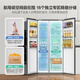 MeiLing Storage Division 609-liter side-by-side door refrigerator dual frequency conversion first-class energy-efficiency energy-saving ultra-large capacity household refrigerator air-cooled frost-free elegant gray BCD-609WPCX national subsidy