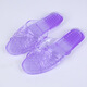 Yunyouli (yunyouli) summer women's crystal sandals comfortable flat heel PVC slippers 1478 brown 36