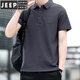 JEEP SPIRIT男士短袖t恤夏季2025新款宽松运动体恤翻领透气休闲polo.衫男 7027军绿 M