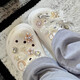 Accesorios de zapatos de cueva de Ouyin Flores Flores de bricolaje Accesorios decorativos Zapatos para mujeres Joyas de diálogo Rhinestone Hebillas de zapatos extraíbles [Zhiwanzhuhua] Accesorios de zapatos (excluyendo zapatos) Incluye 14 piezas de accesorios + cadenas de perlas + cadenas de diamantes + cintas