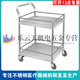 Pupan 304 double-layer stainless steel trolley school laboratory trolley silent non-magnetic thickened fence meter 304# 60*40*85cm too small