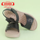 Double Phoenix 2025 Sommer Neues dickes Leder komfortable flache Sandalen Frauen 72F-5010 Beige Weiß 37 (235 mm)