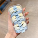 SAHANE SAHANE [Little Bear Style] Salt de mer Blue Blue Hagine de cheveux sans couture pour les femmes avec une queue de cheval haute et pas de corde à tête effondrée High Elastic Band Cair Cair Rope Salt System [10 pièces - Blue Label Bear]