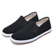 Viejos zapatos de tela de Beijing cómodos y transpirables zapatos de hombres suaves para hombres casuales livianos y versátiles auténticos telas hechas a mano pura noche oscura d-2 42 (260 mm) [simple y generoso]