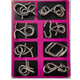 Feidules Gehirnbasierte ineinandergreifende Bildungsspielzeug Magic Intelligence Buckle Untutton Buckle Wisdom Neun Series Kinder Intelligence Buckle 25-teiliges Set [ABC+9 Serie]
