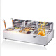 Commercial fryer, electric fryer, electric fryer, 3-head noodle cooker, Oden cooker, combined oven, gas fryer, stall, 81 inches, one large and one small, with switch and over-temperature protection