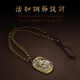 DENIFILO Brazilian 7A citrine natal Buddha necklace belongs to snake Puxian Bodhisattva pendant patron saint twelve zodiac pendant female belongs to dragon snake Puxian