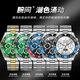 
Oupinke Swiss certified brand water ghost watches top ten series of men's watches luminous waterproof fully automatic mechanical watch Oupinke-3271-steel green belt