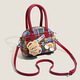 Changyin exquisite karierte INS-Tasche für Frauen süße kleine braune Bär Mode Handtasche Hochwertige Pendelmünzen Brieftasche Crossbody Tasche Little Braunbär