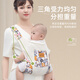 Aiyuanmei baby-holding artifact Liberation hand strap baby front-held breathable net baby out simple and labor-saving front and back light blue stripes