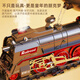 Fenming Retro Dampfzug Hochgeschwindigkeitszug Modell Fernbedienung Jungen Spielzeug Kinder Grüne Lederwagen-Fahrzeug-Dampfzug 05 Full Set [Light Car] _ 花 花