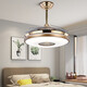 OPPLE's new invisible fan light 52-inch large wind power variable frequency ceiling fan lights for home living room and dining room integrated hanging silver 9930-52-inch living room variable frequency remote control