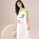 Lexi Beiqi Хлопковое хлопок с короткими рукавами ночной рубашкой Ladies Lamies Home Cartoon Cust Dev H702 170 160 (м)