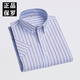 Olester Paul Summer Daddy Plaid Short Sleeve Pure Cotton Shirt Men's Thin Cool Business Casual Evergrande Brand Shirt F983 38 [Suitable for 110-120Jin [Jin equals 0.5 kg]]