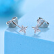Gold Supreme (3DG Jewelery) platinum pt950 four-leaf clover earrings platinum earrings innovative design gift for girlfriend priced by gram 0.95g (including labor cost 81 yuan)