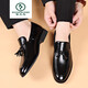 Woodpecker printemps et été nouveaux chaussures en cuir givré gement de chaussures de mariage formelles flates masculines