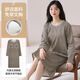 Dan Nanwei 2025 Nuevo estilo con algodón de imitación de algodón pull-up de algodón de algodón de manga larga para mujeres Spring y otoño Falda larga La ropa para el hogar se puede usar afuera 13077 L 165
