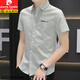 
Pierre cardin summer new men's short-sleeved shirt Korean casual loose versatile trendy shirt men's half-sleeved handsome inch shirt 846 khaki + 845 blue thin L weight 120 Jin [Jin equals 0.5 kg]