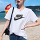 耐克（NIKE）女装运动套装25夏新款舒适透气短袖T恤休闲宽松梭织五分裤两件套 休闲T恤+宽松五分裤 L