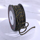 Veena silk colorful cotton rope play thread Bodhi rope core-spun cotton bracelet rope bracelet rope braided rope bracelet thread Pufang black gold/1.5mm/about 14 meters 1 roll