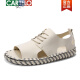 Sandalias de cuero romano de cartelo tendencia de los hombres 2025 Internet de verano Estilo de celebridades de moda