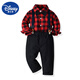 Рождественское шоу Disney Clothing Детская одежда для мальчиков костюм для дня рождения клетчатая рубашка в канун рождественской комбинезон платье 983 130см