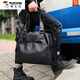 Woodpecker (Tucano) Cowide One-Shoulder Crossbody Body Business Casual Handtasche Computertasche 2025 Neue Männer echte Lederhandtasche Horizontaler schwarzer hoher Qualität