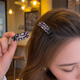 Zhuo Keke bangs side clip Korean rhinestone high-end purple broken hair seamless hairpin duckbill clip 2025 new style Violet 2 pieces