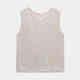 
EGGKA simple back-breasted design round neck vest for women 2025 summer temperament short slim sleeveless top Apricot color All size