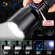 Guxiang Teleskop Zoom starke leichte Taschenlampe Fünf-Gang-Modus Ultra-Briten-Langstrecken-Langstreckenüberleben im Freien im Freien im Freien Camping Camping Night Lighting Taschenlampe [T9756]