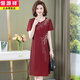 Hengyuanxiang Hochzeit Mutter High-End-Mode-Hochzeitskleid Burgund rotes Kleid Mutter-in-Schwieger-Hochzeits Bankett Rock 12222 Burgundy Kurzärmeligstil 3xl [Vorgeschlagen 140-155 Jin [Jin gleich 0,5 kg]]