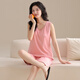 Haoye Haoye Kleidungsstil Summer Breast Pad Frauenpyjamas enge Baumwoll -Hosenträger Weste Shorts süßer Hauskleidung kann außerhalb von W6169 (mit Brustpolster) M getragen werden