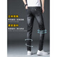 
VFVQ ripped jeans men's spring and autumn 2025 new casual elastic summer thin slim men's long trousers 7214 black + 6636 black 28